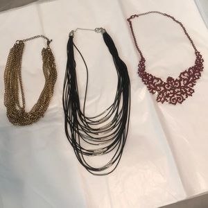 3 work necklace lot
